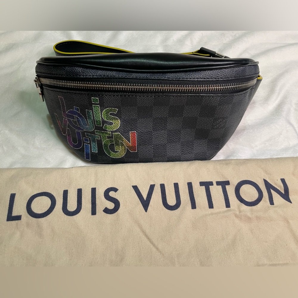 Louis Vuitton Rainbow Logo Damier Graphite Bum Bag💛